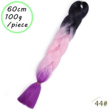 BEAUTY PROS 24 inch Pink Synthetic Crochet Hair Jumbo Braid Hair Yaki Soft Hair Ombre Crochet Braiding Hair Extension For Braid