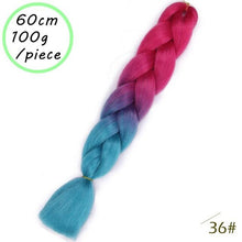 BEAUTY PROS 24 inch Pink Synthetic Crochet Hair Jumbo Braid Hair Yaki Soft Hair Ombre Crochet Braiding Hair Extension For Braid