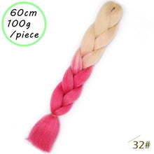 BEAUTY PROS 24 inch Pink Synthetic Crochet Hair Jumbo Braid Hair Yaki Soft Hair Ombre Crochet Braiding Hair Extension For Braid