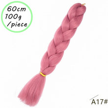 BEAUTY PROS 24 inch Pink Synthetic Crochet Hair Jumbo Braid Hair Yaki Soft Hair Ombre Crochet Braiding Hair Extension For Braid