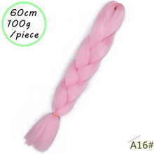 BEAUTY PROS 24 inch Pink Synthetic Crochet Hair Jumbo Braid Hair Yaki Soft Hair Ombre Crochet Braiding Hair Extension For Braid