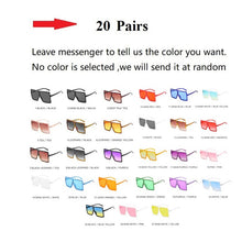 Wholesale 28 colors black pink One Piece Oversize Square Sunglasses For Women Luxury Brand Sun Glasses Female Big Shades In Bulk