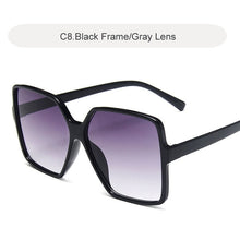 Vintage Oversize Square Sunglasses Women Luxury Brand Big Frame Women Sun Glasses Black Fashion Gradient Female Glasses Oculos