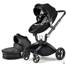 Hotmom Luxury Stroller 2 In 1 Stroller Baby Pram Baby Car Hadnd Car Shock Absorbers Car Umbrella Two-way Newborn Leather