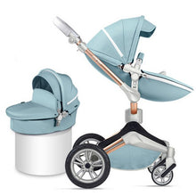 Hotmom Luxury Stroller 2 In 1 Stroller Baby Pram Baby Car Hadnd Car Shock Absorbers Car Umbrella Two-way Newborn Leather