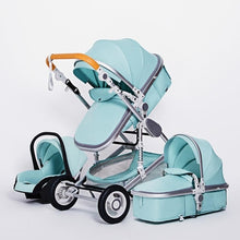 Luxury Multifunctional 3 in 1 Baby Stroller Portable High Landscape Stroller Folding Carriage Red Gold Newborn Baby Stroller