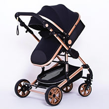 Luxury Multifunctional 3 in 1 Baby Stroller Portable High Landscape Stroller Folding Carriage Red Gold Newborn Baby Stroller