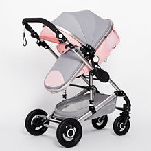 Luxury Multifunctional 3 in 1 Baby Stroller Portable High Landscape Stroller Folding Carriage Red Gold Newborn Baby Stroller