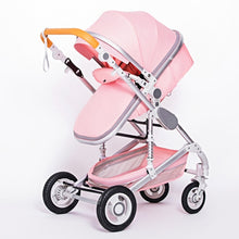 Luxury Multifunctional 3 in 1 Baby Stroller Portable High Landscape Stroller Folding Carriage Red Gold Newborn Baby Stroller