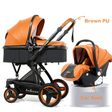 Newborn 3 in 1 Baby Stroller High-view Luxury Carriage Portable Baby Pushchair Baby Pram Baby Comfort Two-way Baby Carriage