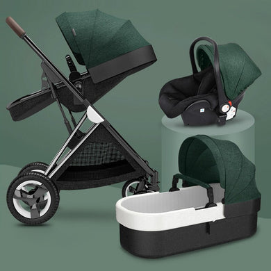 High View Stroller 3 in 1 luxury stroller two way pram Can Sit Lie Down newborn carriage Four Wheel Stroller with Comfor