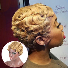 HOUYAN 6Inches Long Afro Kinky Curly Wigs for Black Blonde Mixed Brown Heat Resistant Hair