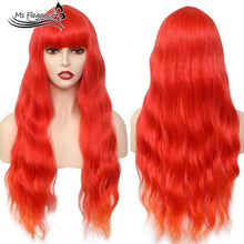 MS FLEGANCE 24In Long Blonde Water Body Wave Synthetic Wigs With Bangs Fake Hair For Women Natural Lolita Wig Cosplay Hair Wigs