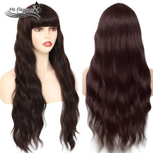 MS FLEGANCE 24In Long Blonde Water Body Wave Synthetic Wigs With Bangs Fake Hair For Women Natural Lolita Wig Cosplay Hair Wigs