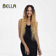 Lace Front Wigs Deep Wave Middle Part Ombre Blonde Brown 6 Colors Available 30 Inches Lace Front Synthetic Wigs For Women Bella