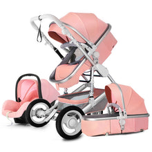 коляска Baby Stroller 3 in 1 Luxury Travel Pram Carriage Basket Baby Car seat and baby cart