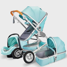 коляска Baby Stroller 3 in 1 Luxury Travel Pram Carriage Basket Baby Car seat and baby cart