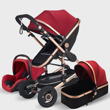 коляска Baby Stroller 3 in 1 Luxury Travel Pram Carriage Basket Baby Car seat and baby cart
