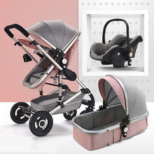 коляска Baby Stroller 3 in 1 Luxury Travel Pram Carriage Basket Baby Car seat and baby cart