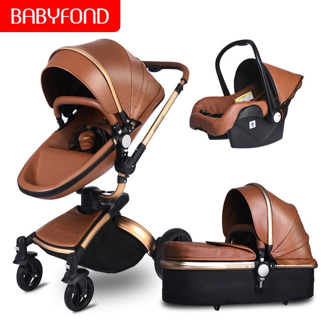 Babyfond in baby stroller Newborn luxury pram High landscape