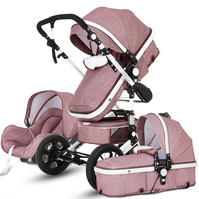 hot mom stroller 3 in 1 High Landscape Baby Stroller 3 in 1 Hot Mom Stroller Luxury Travel Pra – HimalayanSpices