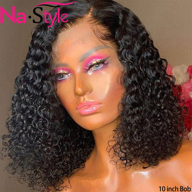 Pixie Cut Lace Wig Preplucked Blunt Cut Bob Lace Front Wigs Short Human Hair Wigs Curly 13x4 Lace Front Human Hair Wigs 150% wig