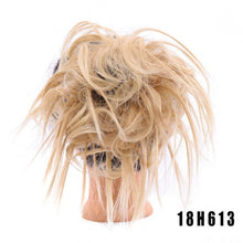LUPU Synthetic Chignon Messy Scrunchie Elastic Band Hair Bun Straight Updo Hairpiece High Temperture Fiber Natural Fake Hair
