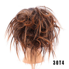 LUPU Synthetic Chignon Messy Scrunchie Elastic Band Hair Bun Straight Updo Hairpiece High Temperture Fiber Natural Fake Hair