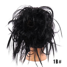 LUPU Synthetic Chignon Messy Scrunchie Elastic Band Hair Bun Straight Updo Hairpiece High Temperture Fiber Natural Fake Hair