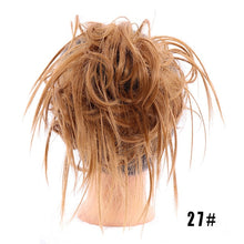 LUPU Synthetic Chignon Messy Scrunchie Elastic Band Hair Bun Straight Updo Hairpiece High Temperture Fiber Natural Fake Hair