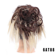 LUPU Synthetic Chignon Messy Scrunchie Elastic Band Hair Bun Straight Updo Hairpiece High Temperture Fiber Natural Fake Hair