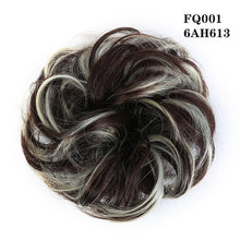 LUPU Synthetic Chignon Messy Scrunchie Elastic Band Hair Bun Straight Updo Hairpiece High Temperture Fiber Natural Fake Hair