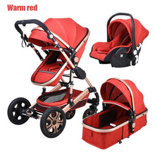 Baby Stroller 3 in 1 Portable Luxury Travel Baby Carriage Fold Pram High Landscape Aluminum Frame Baby Car seat