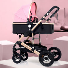 Adjustable Lightweight Luxury Baby Stroller 3 in 1 Portable High Landscape Reversible Stroller Hot Mom Pink Stroller Travel Pram