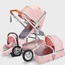 High Landscape Baby Stroller 3 in 1 With Car Seat Pink Stroller Luxury Travel Pram Car seat and Stroller Baby Carrier Pushchair