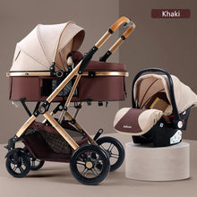 Luxury Baby Stroller 3 in 1 with Car Seat Portable Reversible High Landscape Baby Stroller Hot Mom Pink Stroller Travel Pram