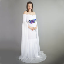 Sexy Shoulderless Maternity Photography Props Long Dress For Pregnant Women Fancy Pregnancy Dress Elegence Maxi Gown Photo Shoot