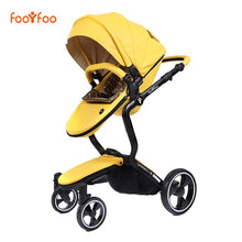 Foofoo Baby stroller High landscape baby trolley leather