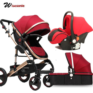 Wisesonle baby stroller 2 in 1 stroller lying or dampening folding light seasons Russia free shippin