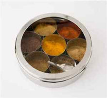 Stainless Steel Spice Box  | 7 Spaces for Spices | Authentic Spice Box | Gift for Foodie | Gift for Chef | Spice Dabba |  Size 10