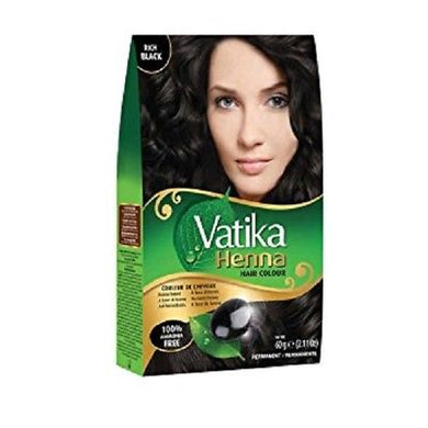 Dabur Vatika Natural Henna Colour Rich Black Hair Colour Powder-100% AMMONIA FREE