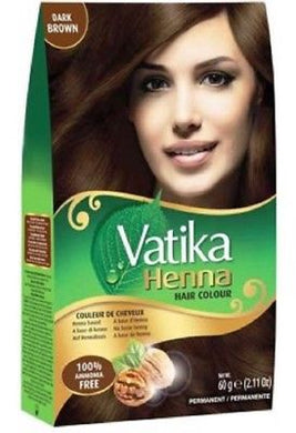 Dabur Vatika Natural Henna Colour Dark Brown Hair Colour Powder-100% AMMONIA FREE