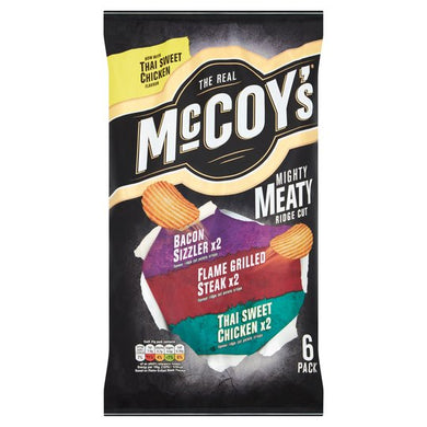 Mccoy's Mighty Meaty Variety Crisps 6X25g