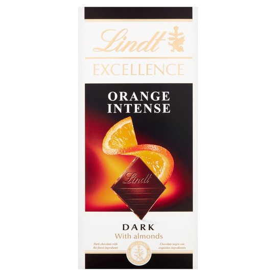 Lindt Excellence Dark Orange Intense Chocolate Bar 100G