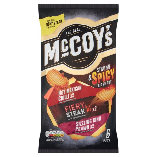 Mccoy's Strong & Spicy Crisps 6X25g