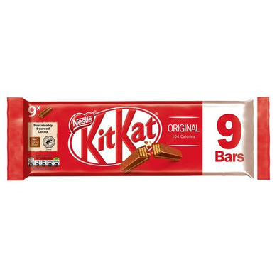 Kit Kat 2 Finger Milk Chocolate Biscuits 9 Pack 186.3G