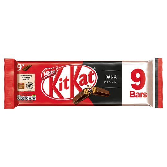 Kit Kat 2 Finger Dark Chocolate Biscuits 9 Pack 186.3g