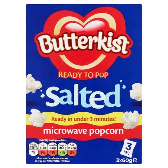 Butterkist Microwave Salted Popcorn 3X60g