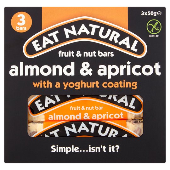 Eat Natural Yogurt Almond & Apricot Bars 3X50g