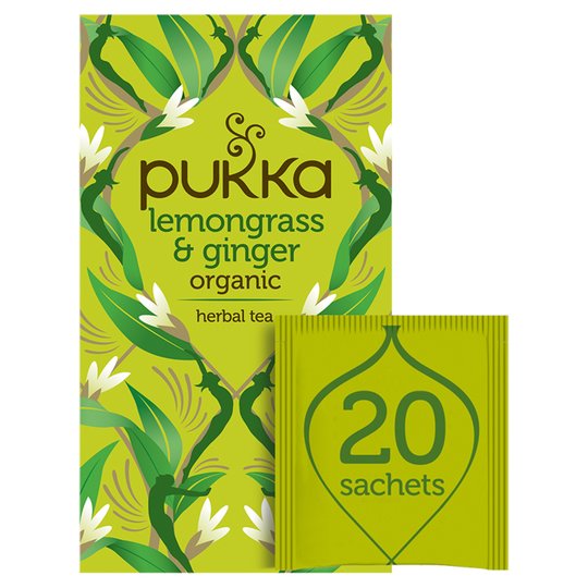 Pukka Organic 20 Lemon Grass & Ginger Tea Bags 36G